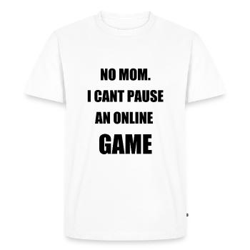 Online Game - Men's Premium Organic T-Shirt - white - Front - Nico (187cm)