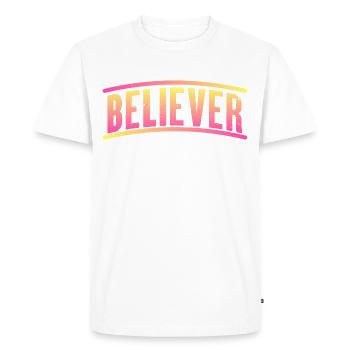 Croyant Faire confiance Foi Je sais ce que je sais don - T-shirt Premium bio Homme - blanc - Devant - Nico (187cm)