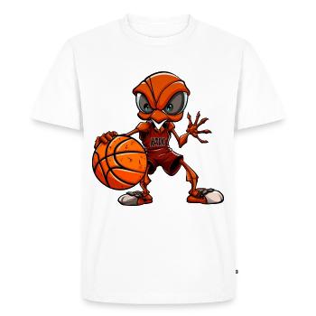 Basketball Ant - Men's Premium Organic T-Shirt - white - Front - Nico (187cm)