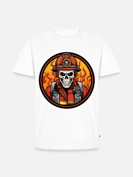 Skeleton Fire Brigade - Men's Premium Organic T-Shirt - white