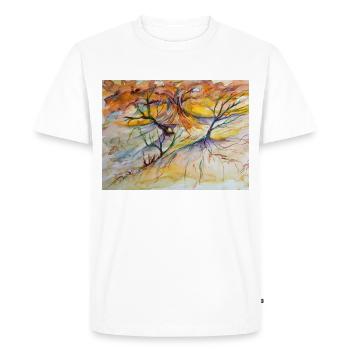 Beau motif avec des arbres - T-shirt Premium bio Homme - blanc - Devant - Nico (187cm)