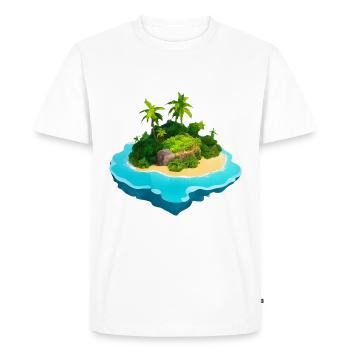 Island in the tropics - Men's Premium Organic T-Shirt - white - Front - Nico (187cm)