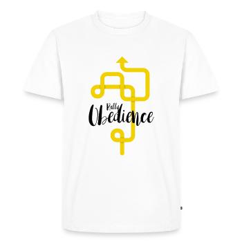 Rally Obedience - Men's Premium Organic T-Shirt - white - Front - Nico (187cm)