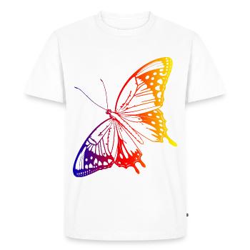 Radiant Symphony: An Astonishing Sketch of a Butterfly - Men's Premium Organic T-Shirt - white - Front - Nico (187cm)