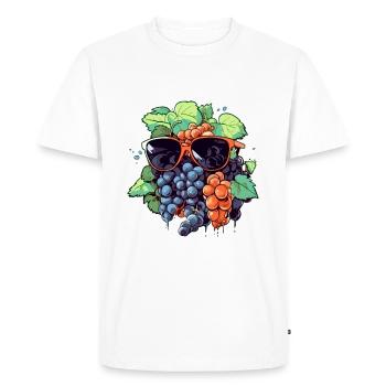 Grappe de raisin Bernard - T-shirt Premium bio Homme - blanc - Devant - Nico (187cm)