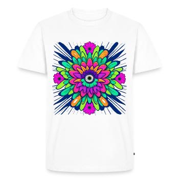 Mesmerizing Eye - 70s Style - Men's Premium Organic T-Shirt - white - Front - Nico (187cm)