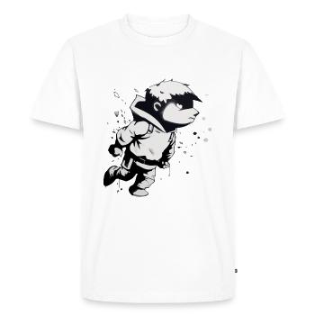 Fabio street art - Men's Premium Organic T-Shirt - white - Front - Nico (187cm)