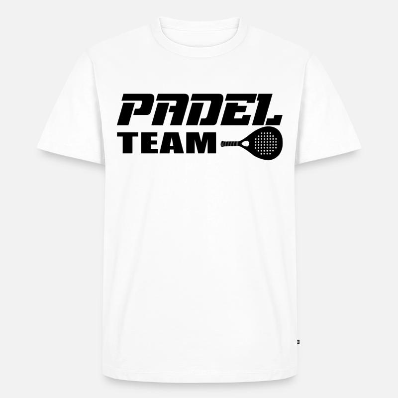 Padel Team - Männer Premium Bio T-Shirt - Weiß