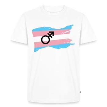 Transsexuel transsexuelle dragqueen cadeau genre - T-shirt Premium bio Homme - blanc - Devant - Nico (187cm)