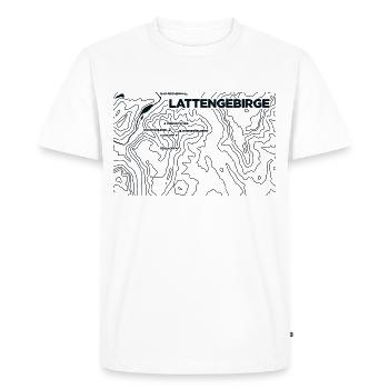 Topo Lattengebirge Parapente - T-shirt Premium bio Homme - blanc - Devant - Nico (187cm)