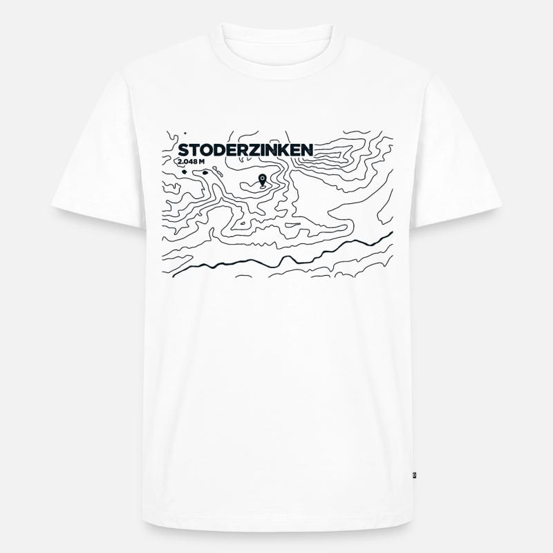 Topo Stoderzinken Paragliding - Männer Premium Bio T-Shirt - Weiß