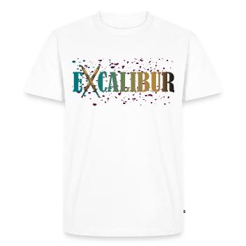 Excalibur épée épée Arthur Merlin mythe mythe - T-shirt Premium bio Homme - blanc - Devant - Nico (187cm)