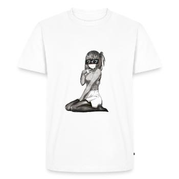 Waifu anime japonais - esthétique - T-shirt Premium bio Homme - blanc - Devant - Nico (187cm)