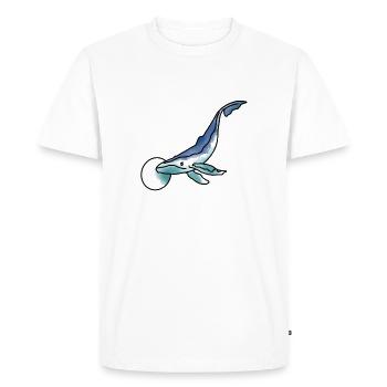 La baleine au fond de la mer illustration graphique - T-shirt Premium bio Homme - blanc - Devant - Nico (187cm)