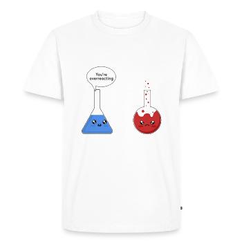 Vous êtes la science sur-réagissant T-shirt Science Shirt - T-shirt Premium bio Homme - blanc - Devant - Nico (187cm)