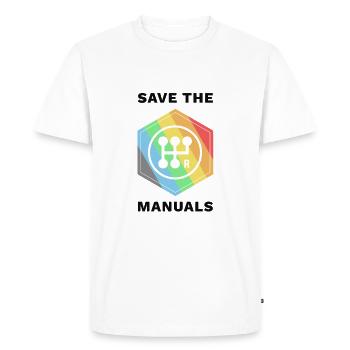 Save the manuals - Drift Motorsport T-Shirt - T-shirt Premium bio Homme - blanc - Devant - Nico (187cm)