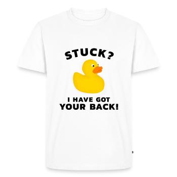 Programmer rubber duck - Men's Premium Organic T-Shirt - white - Front - Nico (187cm)
