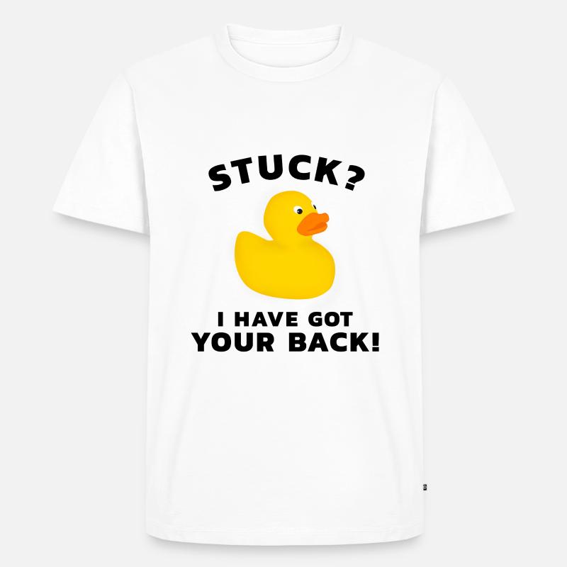 Programmierer Gummiente - Männer Premium Bio T-Shirt - Weiß