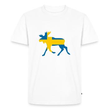 Suède Elch - T-shirt Premium bio Homme - blanc - Devant - Nico (187cm)