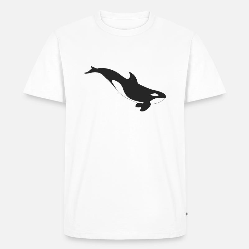 Orca Wal - Männer Premium Bio T-Shirt - Weiß