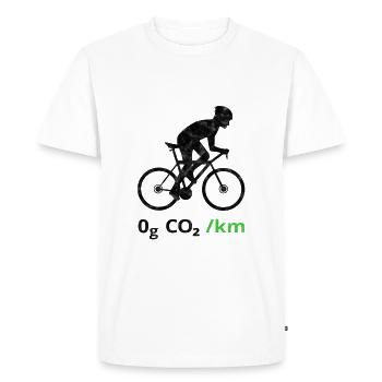 Bicycle Environmental protection Climate protection - Men's Premium Organic T-Shirt - white - Front - Nico (187cm)