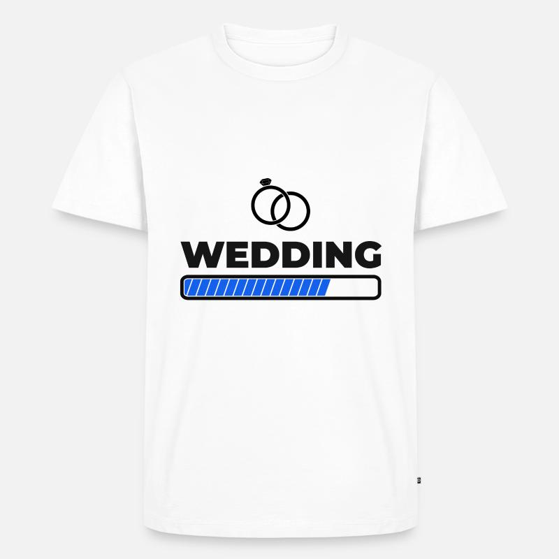 Hochzeit Loading - Männer Premium Bio T-Shirt - Weiß