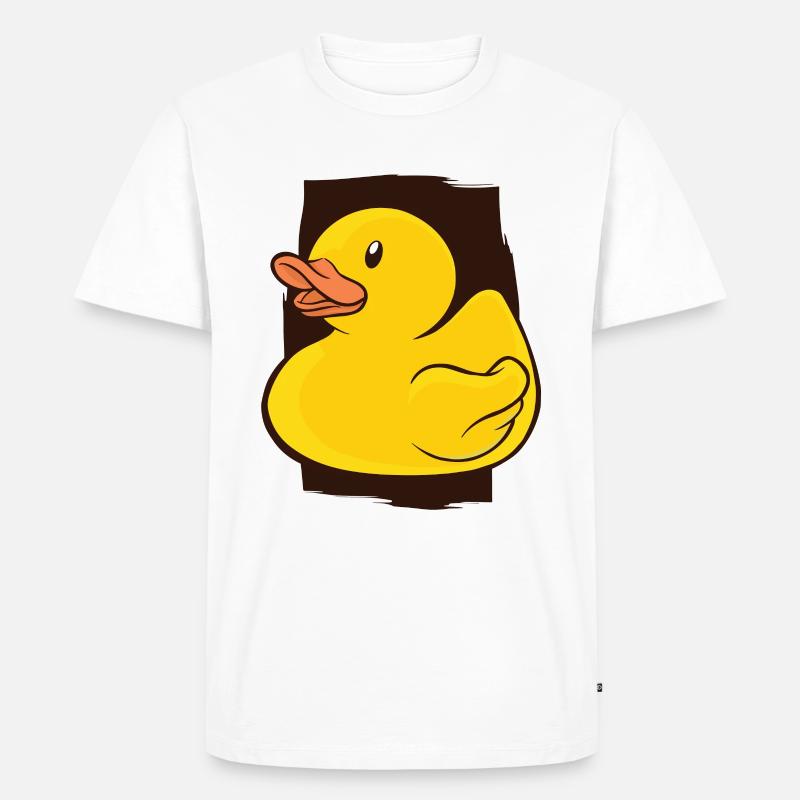 Badeente Gummiente - Männer Premium Bio T-Shirt - Weiß