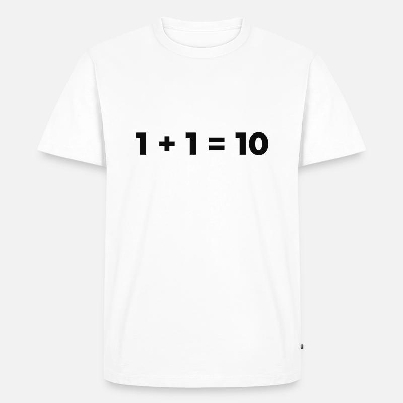Programmierer Binär - Männer Premium Bio T-Shirt - Weiß