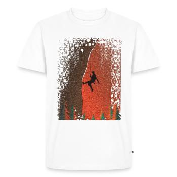 Climbing and sport gifts - climbing and climber - Men's Premium Organic T-Shirt - white - Front - Nico (187cm)
