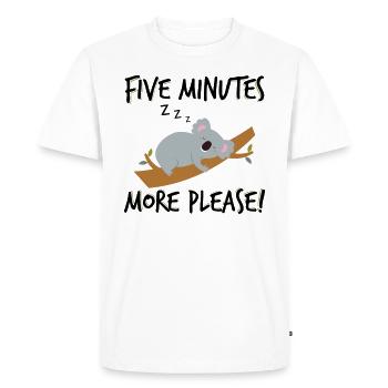 Cinq minutes de plus s'il vous plaît - Koala sleep - T-shirt Premium bio Homme - blanc - Devant - Nico (187cm)