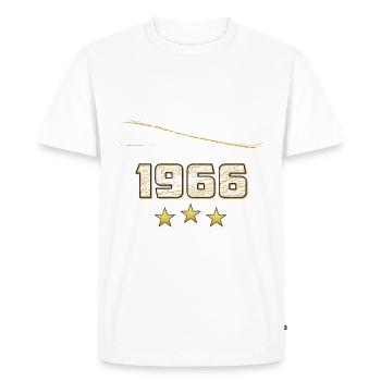 Légende depuis 1966 / légende depuis 1966 / légendaire - T-shirt Premium bio Homme - blanc - Devant - Nico (187cm)