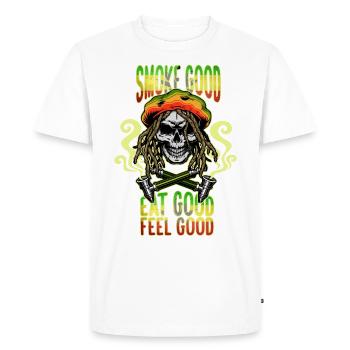 Cadeau de pot de marijuana de cannabis de cannabis - T-shirt Premium bio Homme - blanc - Devant - Nico (187cm)