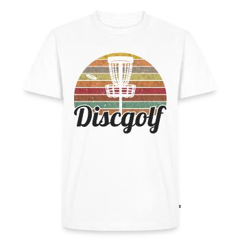 Disc Golf Player Disk Golf Vintage - Men's Premium Organic T-Shirt - white - Front - Nico (187cm)