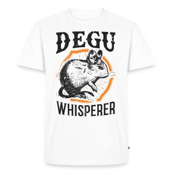 Degu Whisperer Rodents Gift - Men's Premium Organic T-Shirt - white - Front - Nico (187cm)
