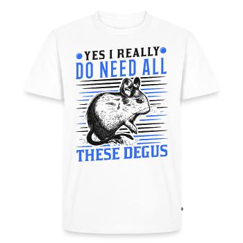 Oui j'ai vraiment besoin de tous ces dégus - T-shirt Premium bio Homme - blanc - Devant - Nico (187cm)