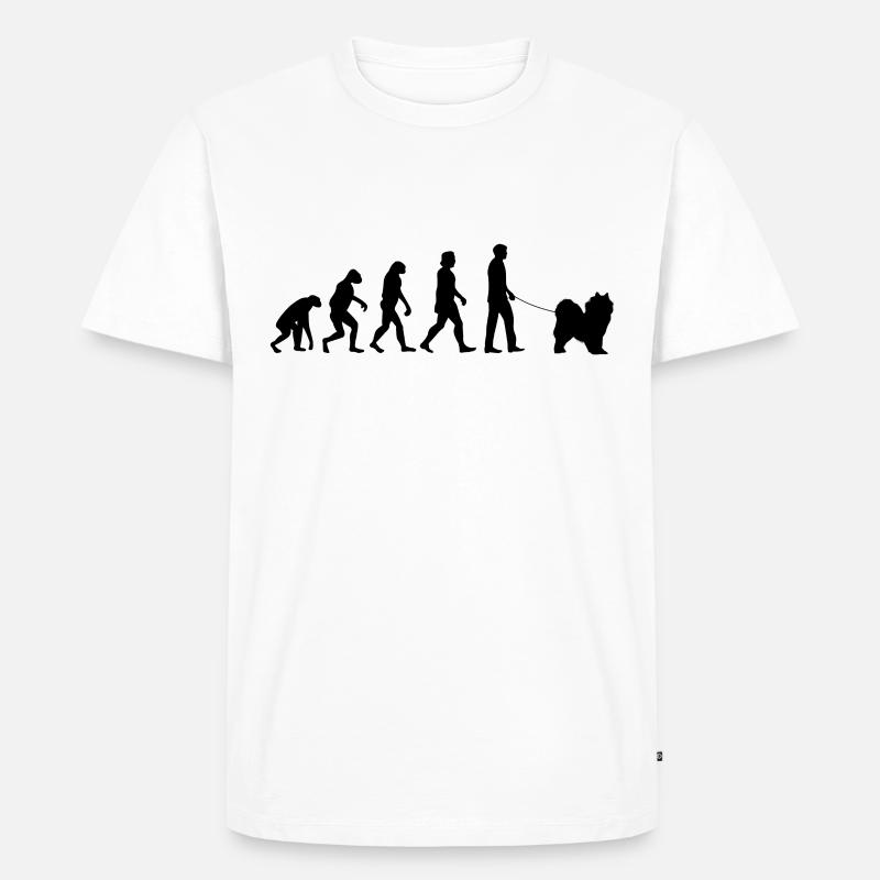 Samoyed Evolution Sled Dog Samoyed - Men's Premium Organic T-Shirt - white