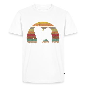Samoyed vintage sled dog Samoyed - Men's Premium Organic T-Shirt - white - Front - Nico (187cm)