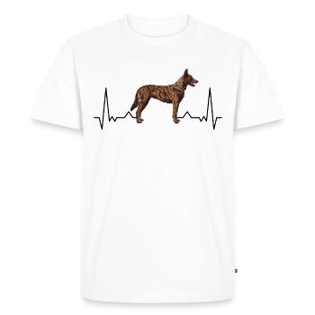 Hollandse Herder Renard Berger hollandais - T-shirt Premium bio Homme - blanc - Devant - Nico (187cm)