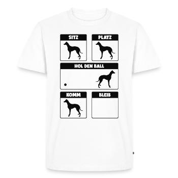 Galgo Español Hundetricks Spanischer Windhund - Männer Premium Bio T-Shirt - Weiß - Vorne - Nico (187cm)