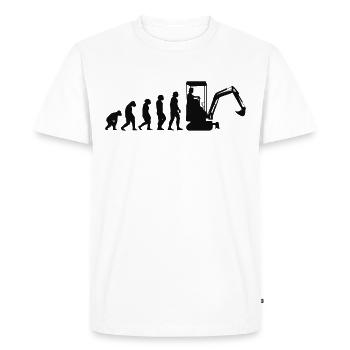 Excavator Guide Evolution Excavator Excavator Driver - Men's Premium Organic T-Shirt - white - Front - Nico (187cm)