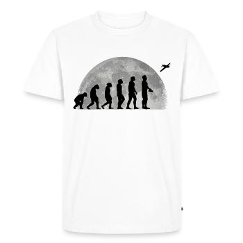 Model Airplane Evolution Moon Model Airplane - Men's Premium Organic T-Shirt - white - Front - Nico (187cm)