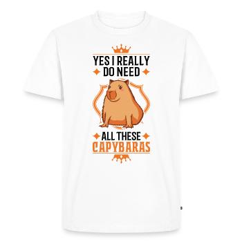 Yes I really do need all these Capybaras - T-shirt Premium bio Homme - blanc - Devant - Nico (187cm)
