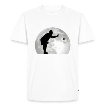 Boccia Lune Boccia pétanque Pétanque - T-shirt Premium bio Homme - blanc - Devant - Nico (187cm)
