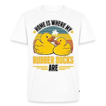 La maison est l'endroit où sont mes canards en - T-shirt Premium bio Homme - blanc - Devant - Nico (187cm)