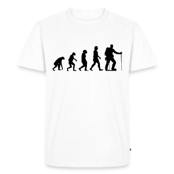 Randonneurs Evolution Montagne Randonnée Alpinisme - T-shirt Premium bio Homme - blanc - Devant - Nico (187cm)