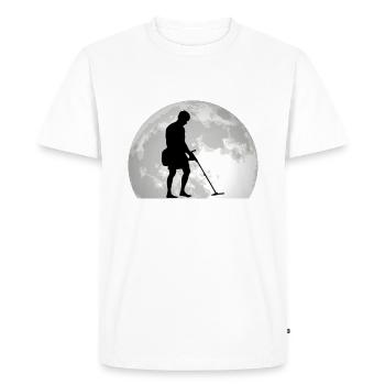 Sondeur Lune Détecteur de métaux Sondler - T-shirt Premium bio Homme - blanc - Devant - Nico (187cm)