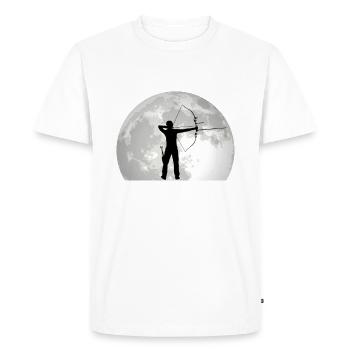 Arc-en-ciel Lune Flèche et arc - T-shirt Premium bio Homme - blanc - Devant - Nico (187cm)