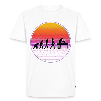 Physiothérapeute Evolution Vaporwave Physio - T-shirt Premium bio Homme - blanc - Devant - Nico (187cm)