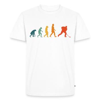Ice Hockey Evolution Retro Hockey - Men's Premium Organic T-Shirt - white - Front - Nico (187cm)