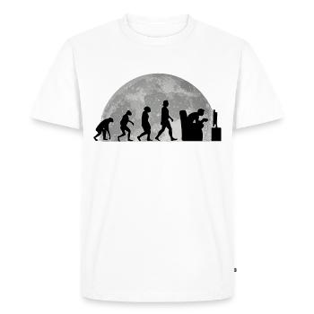 Gamer Evolution Moon Gaming Gaming Video Game - Men's Premium Organic T-Shirt - white - Front - Nico (187cm)
